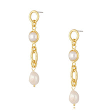 Load image into Gallery viewer, Long Pearl Earrings
